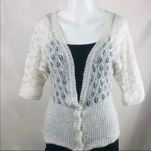 Loft sweater cream mohair and wool delicate knit